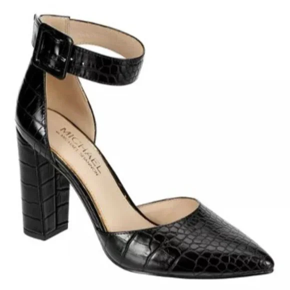 Michael By Michael Shannon Women's Romina Ankle Strap Pump Black Size 7 - Picture 1 of 16